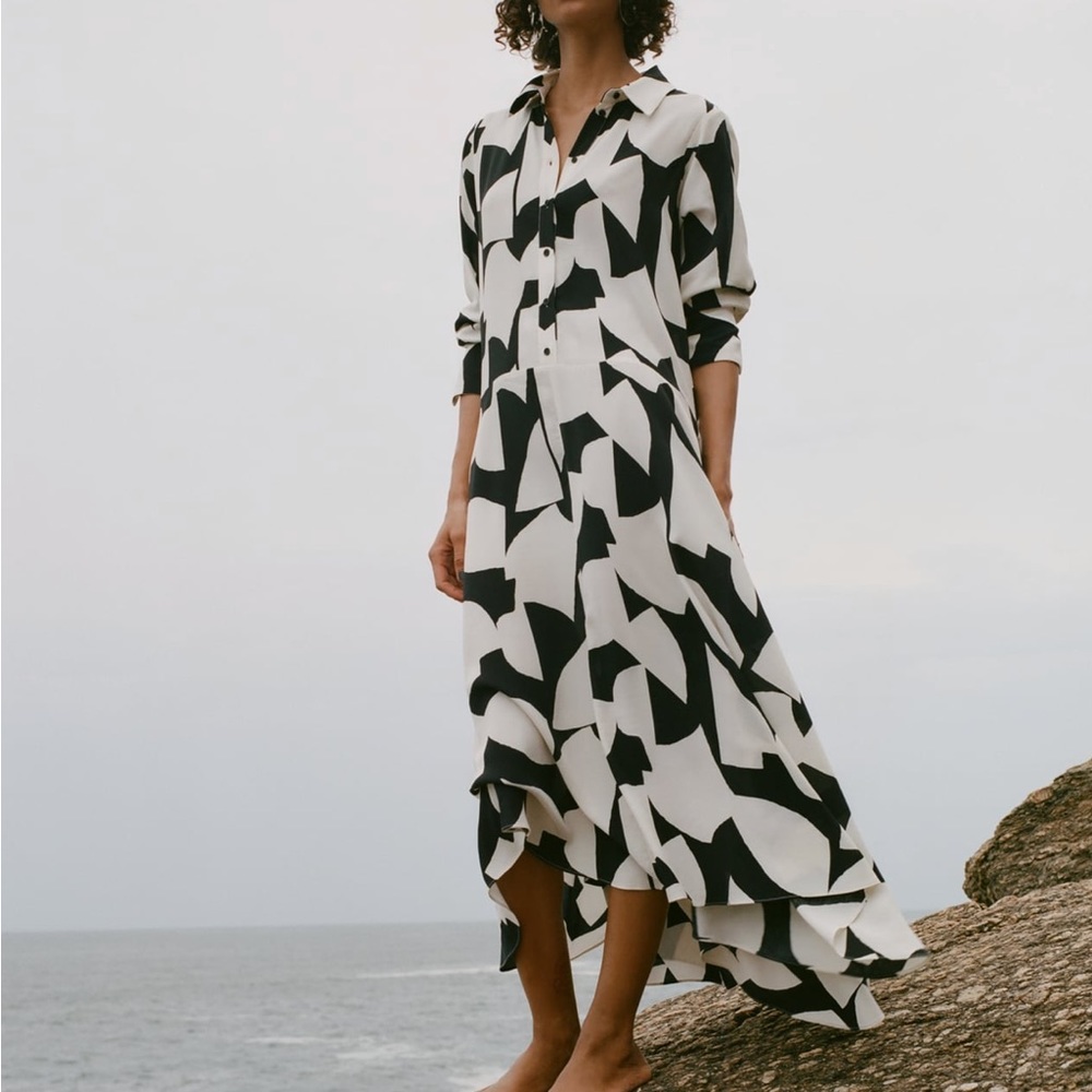 Zara long printed dress